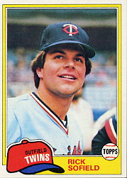 1981 Topps Baseball Cards      278     Rick Sofield
